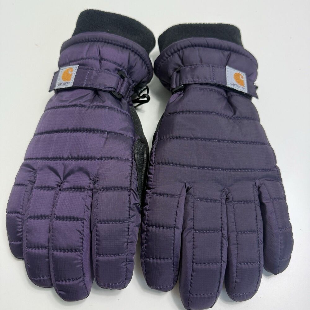 Carhartt Gloves Women's Purple Insulated Quilted Waterproof Knit Cuff Small